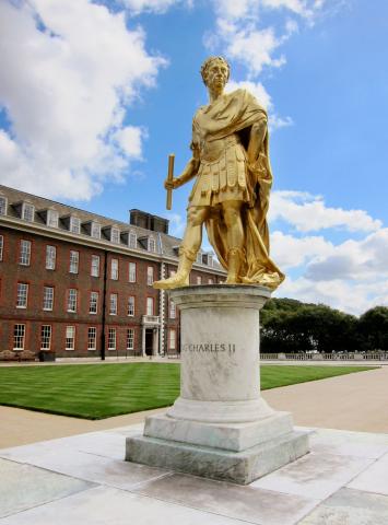 Statue of King Charles II by Grinling Gibbons at the Royal Hospital Chelsea