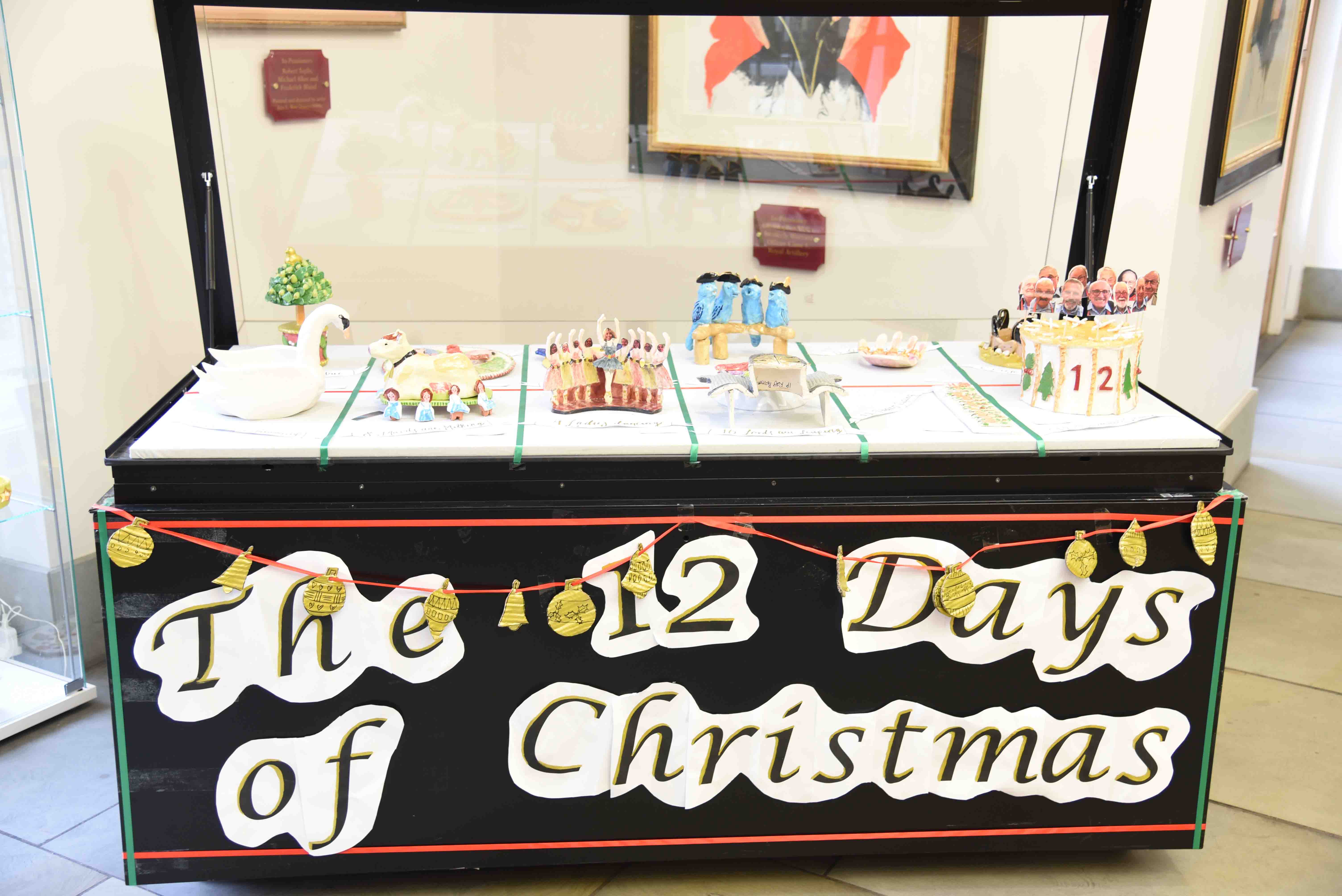 Pottery '12 days of Christmas' display by Pensioners 