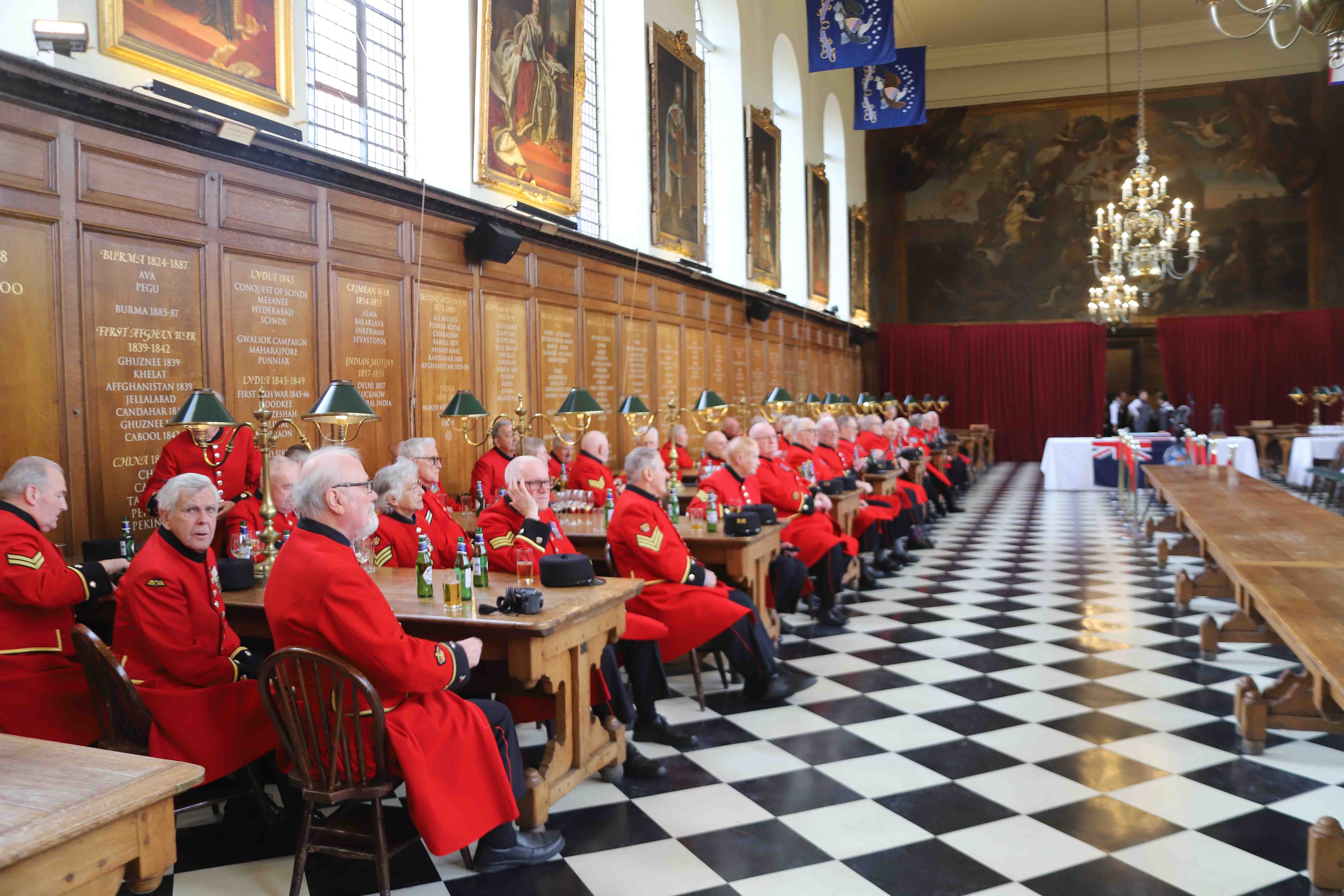 Pensioners in the Great Hall
