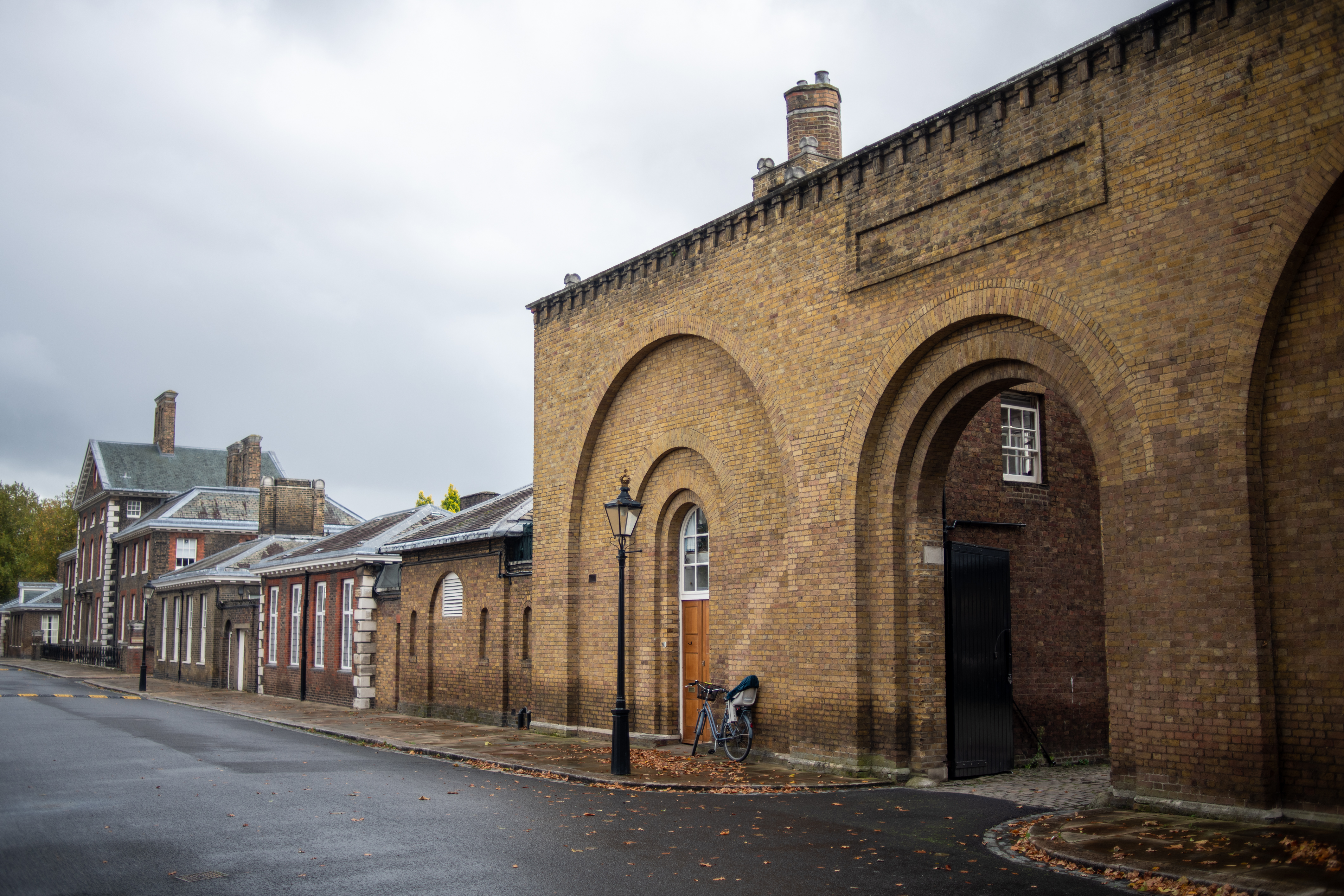 Soane Stable Block entrance with famous arches by Sir John Soane