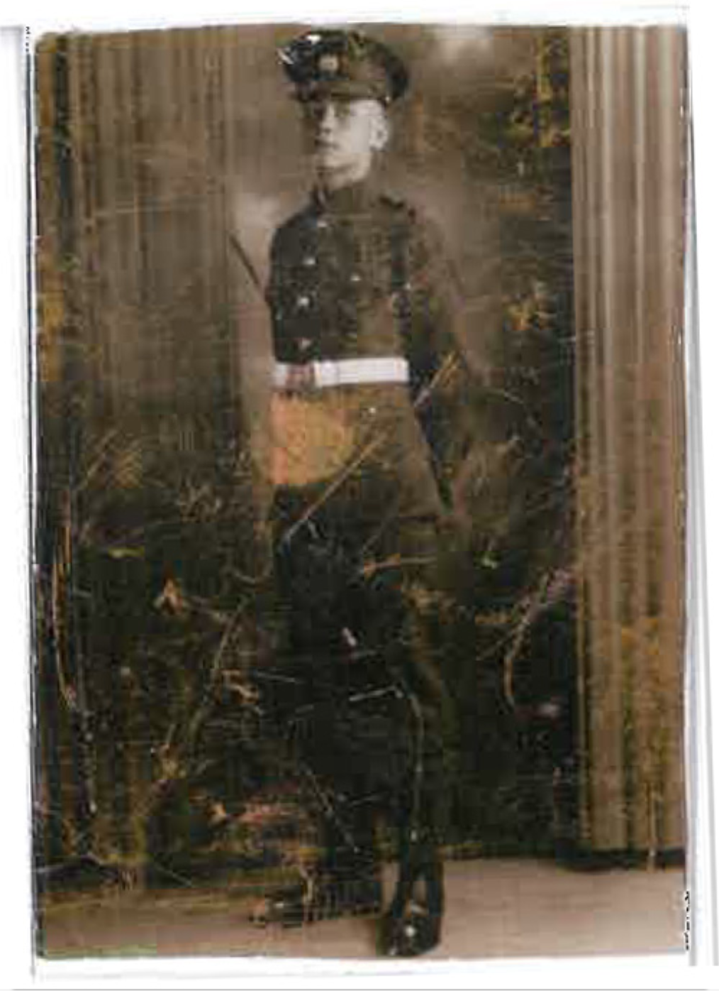 Old Photograph of John Humphrey's in his army uniform as a young soldier