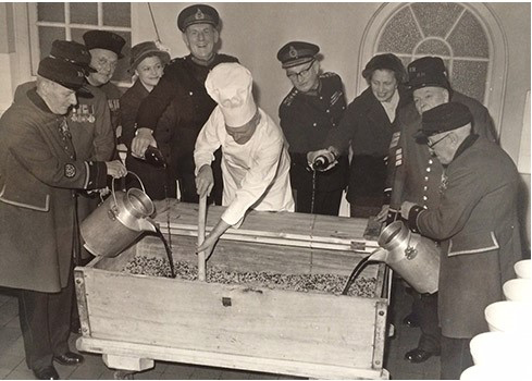 Stirring of the Christmas pudding in 1940