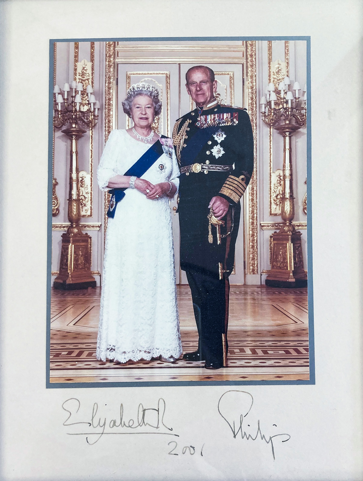 Photo of The Queen and the Duke of Edinburgh given to Alan on his retirement.