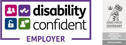 Disability Confident Employer Logo and Armed Forces Covenant ERS Logo